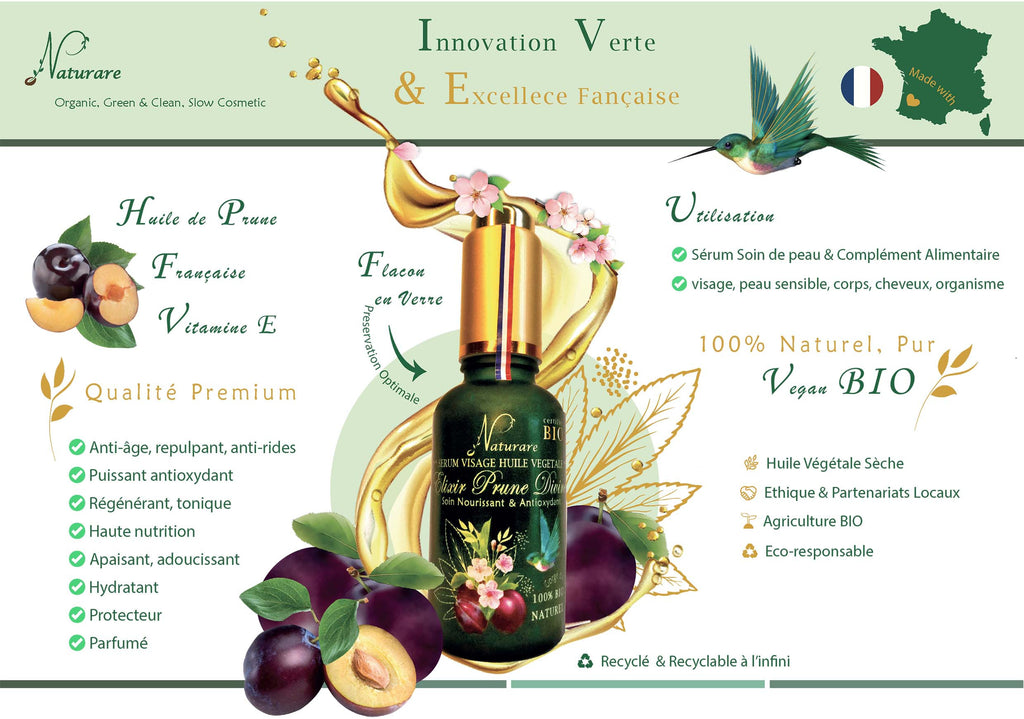 PRO - ELIXIR PRUNE DIVINE BIO - Sérum Huile Végétale, Complément Alimentaire
